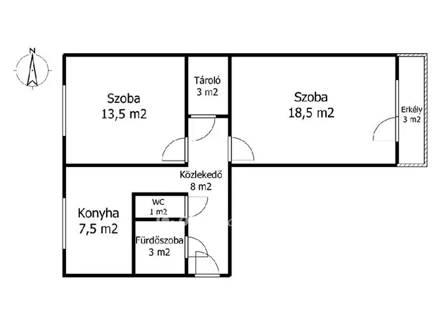 Eladó lakás Miskolc 55 nm