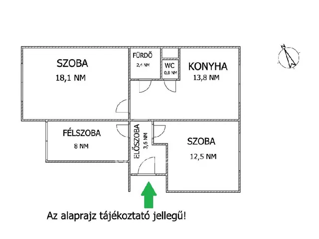 Eladó lakás Tiszaújváros 60 nm