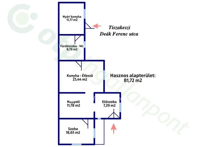 Eladó ház Tiszakeszi 82 nm