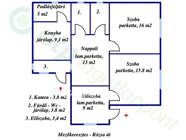 Eladó ház Mezőkeresztes 78 nm