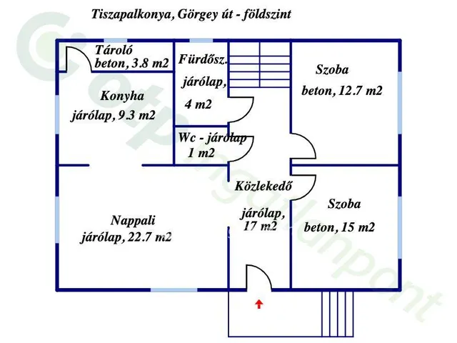 Eladó ház Tiszapalkonya 80 nm