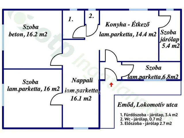 Eladó ház Emőd 81 nm