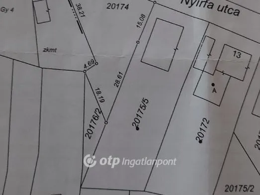 Eladó telek Miskolc 764 nm