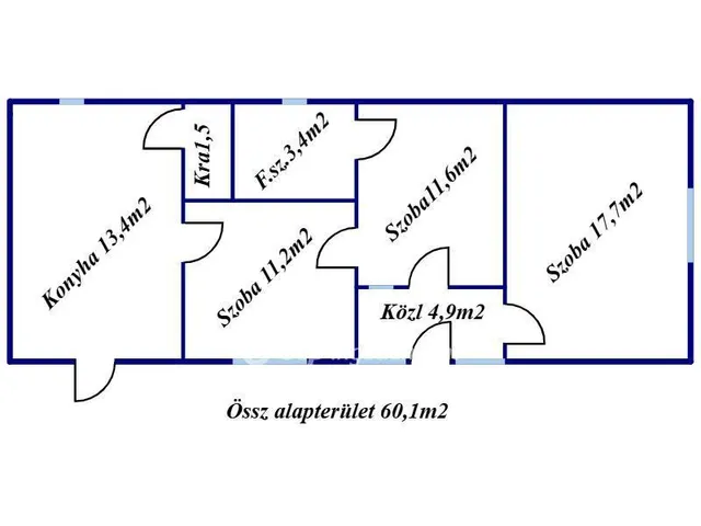 Eladó ház Tiszakarád 61 nm