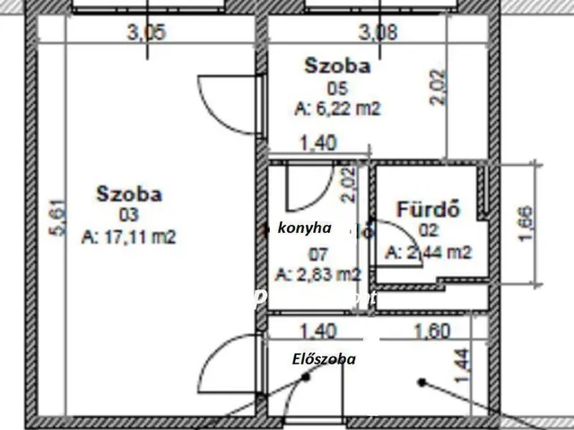 Eladó lakás Miskolc 35 nm