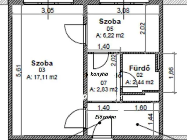 Eladó lakás Miskolc 35 nm