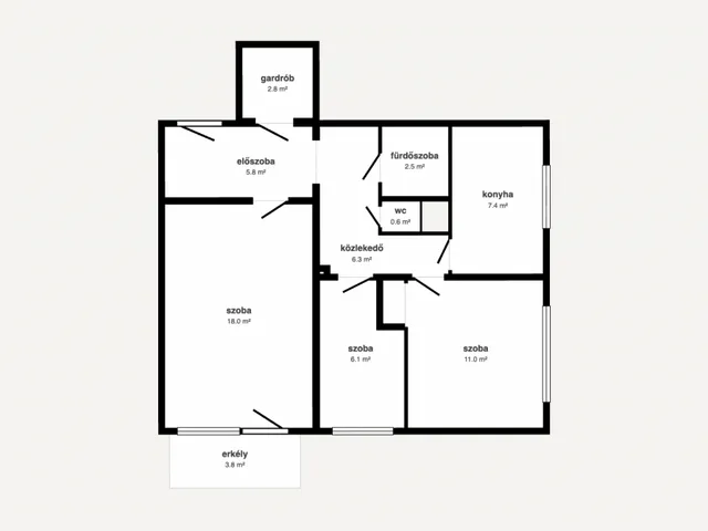 Eladó lakás Miskolc, Avas 63 nm