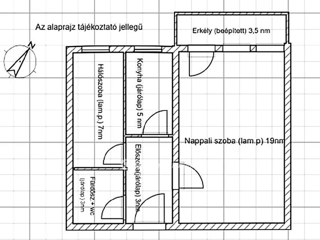 Eladó lakás Kazincbarcika 39 nm