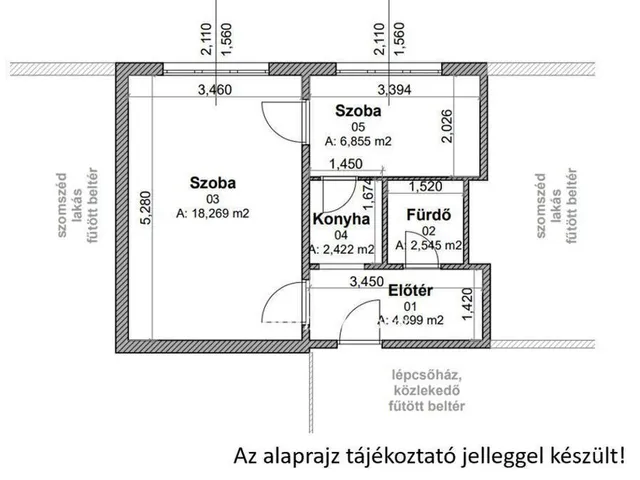 Eladó lakás Miskolc 35 nm