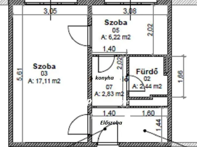 Eladó lakás Miskolc 35 nm