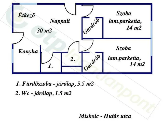 Eladó ház Miskolc 65 nm