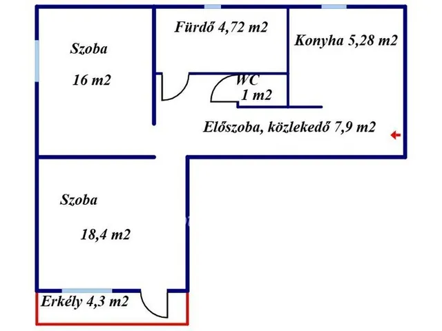 Eladó lakás Sajószentpéter 57 nm