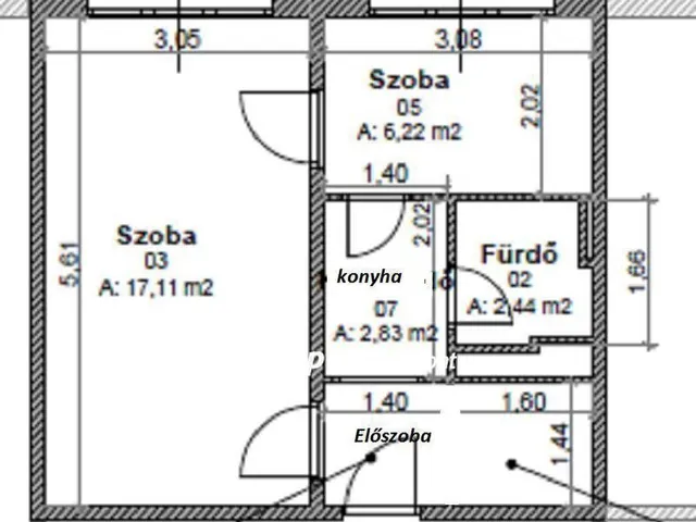 Eladó lakás Miskolc 35 nm
