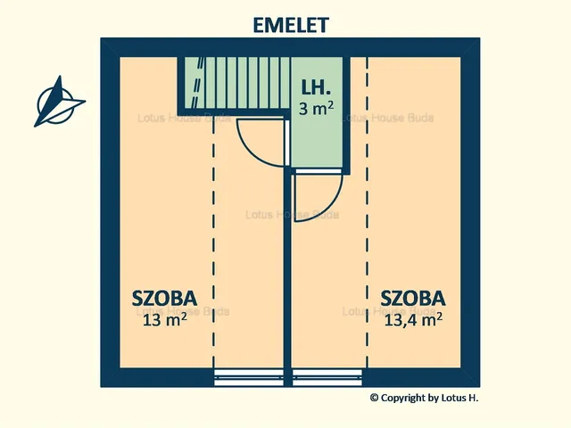 Eladó lakás Budapest II. kerület, Széphalom 65 nm