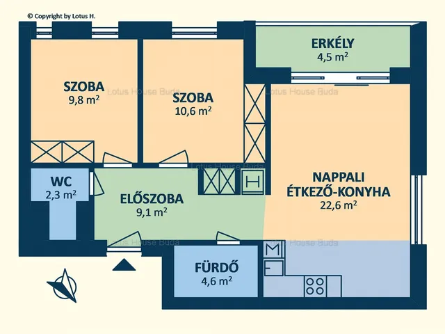 Kiadó lakás Budapest XII. kerület, Kissvábhegy, Székács utca 59 nm