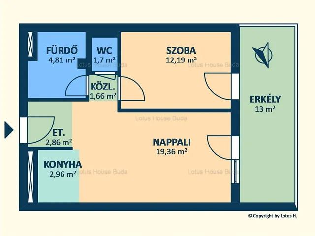 Kiadó lakás Budapest XI. kerület, Madárhegy 46 nm
