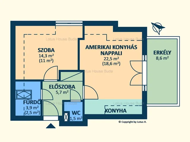 Eladó lakás Budapest XI. kerület, Hosszúrét 48 nm