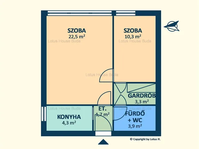 Kiadó lakás Budapest XV. kerület, Pestújhely, Mézeskalács tér 46 nm