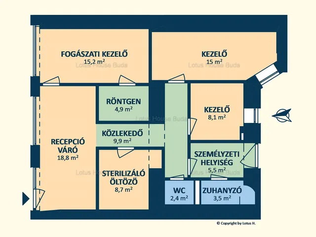 Eladó kereskedelmi és ipari ingatlan Budapest II. kerület, Rózsadomb 92 nm