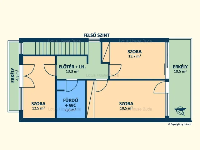Kiadó lakás Budapest II. kerület, Törökvész 129 nm