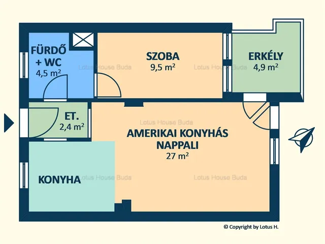 Kiadó lakás Budapest XI. kerület, Kelenföld 46 nm