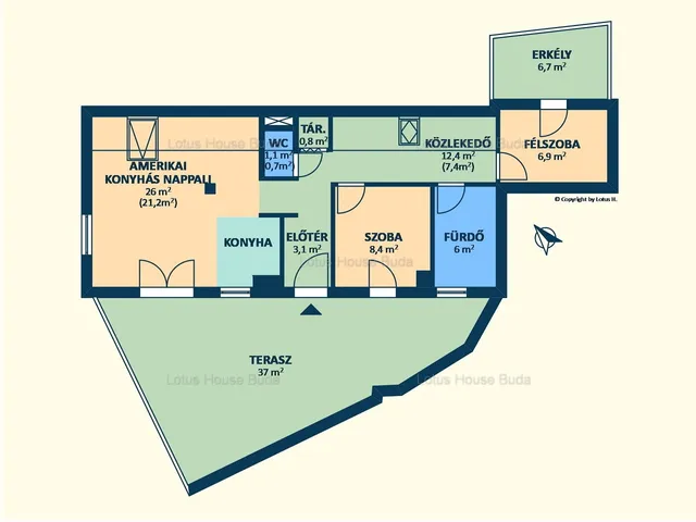 Kiadó lakás Budapest XI. kerület, Gazdagrét 65 nm