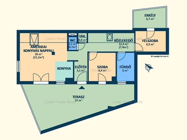 Kiadó lakás Budapest XI. kerület, Gazdagrét 65 nm