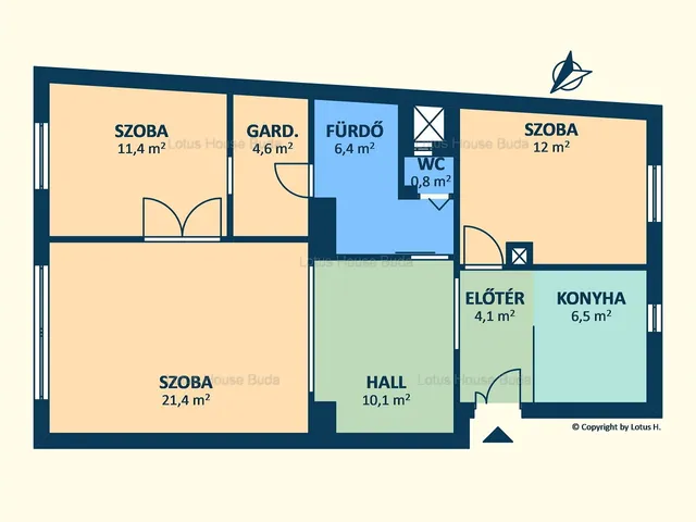 Kiadó lakás Budapest XII. kerület, Krisztinaváros XII. ker. 77 nm