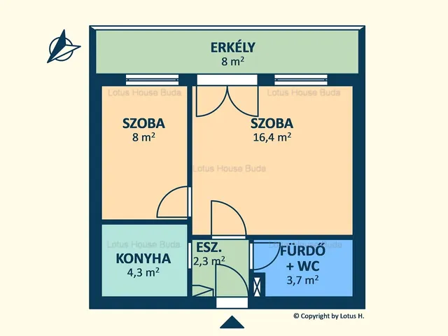 Eladó lakás Budapest XII. kerület, Kútvölgy 43 nm