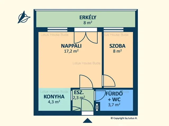 Eladó lakás Budapest XII. kerület, Kútvölgy 43 nm
