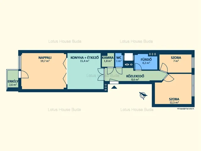 Kiadó lakás Budapest XII. kerület, Németvölgy 70 nm