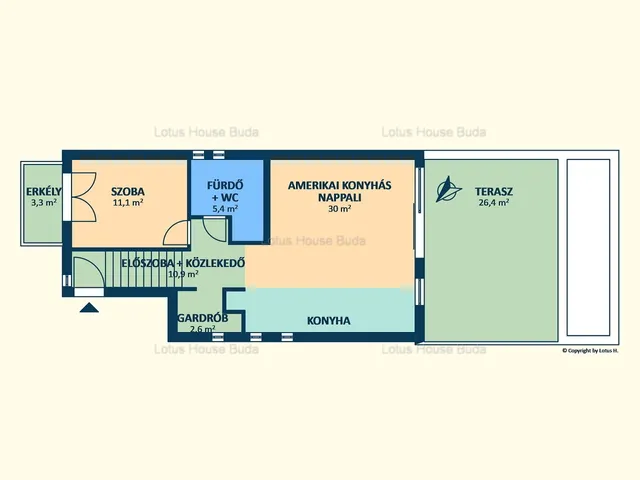 Kiadó lakás Budapest XI. kerület, Hosszúrét 58 nm