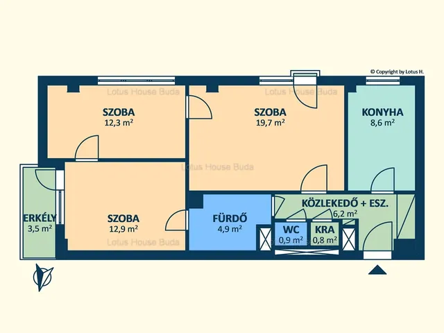 Kiadó lakás Budapest XI. kerület, Szentimreváros 70 nm
