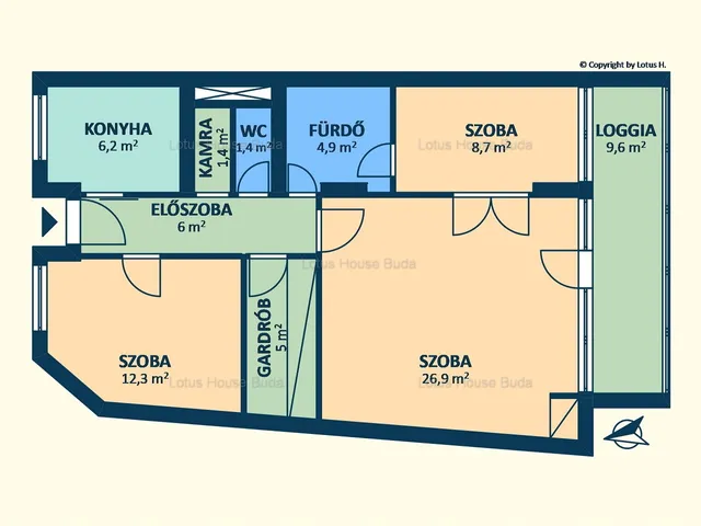 Kiadó lakás Budapest XI. kerület, Lágymányos 68 nm