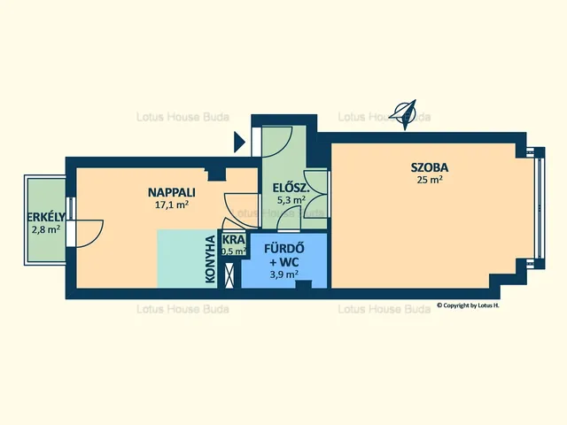 Kiadó lakás Budapest XII. kerület, Krisztinaváros XII. ker. 54 nm