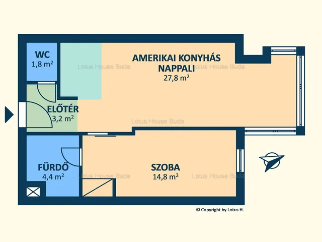 Kiadó lakás Budapest XI. kerület, Lágymányos 52 nm