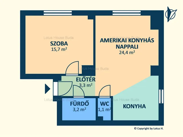 Kiadó lakás Budapest XII. kerület, Krisztinaváros XII. ker. 48 nm