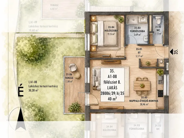 Eladó lakás Nyíregyháza, Örökösföld, Törzs utca 7 40 nm