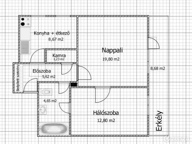 Eladó lakás Sopron, Felsőlövérek, Lővér krt. 79. 51 nm