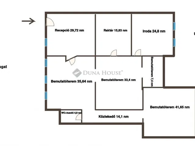 Kiadó kereskedelmi és ipari ingatlan Budapest VI. kerület 207 nm