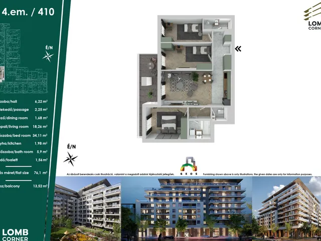 Eladó lakás Budapest XIII. kerület 75 nm