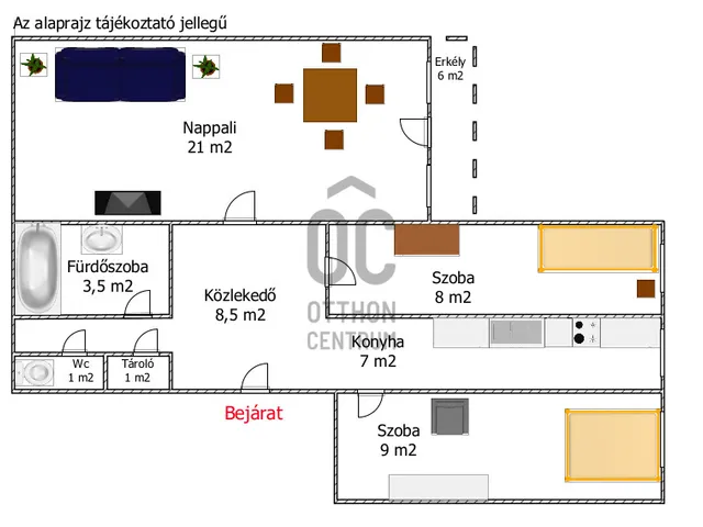 Eladó lakás Budapest XXI. kerület, Erdőalja 59 nm