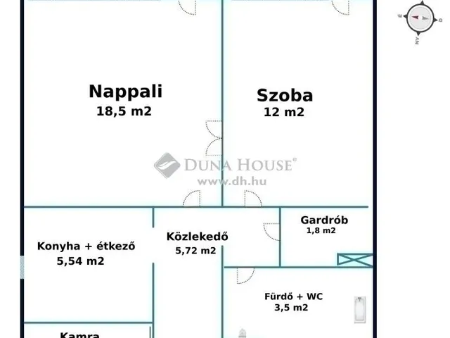 Eladó lakás Budapest III. kerület, Békásmegyer 52 nm