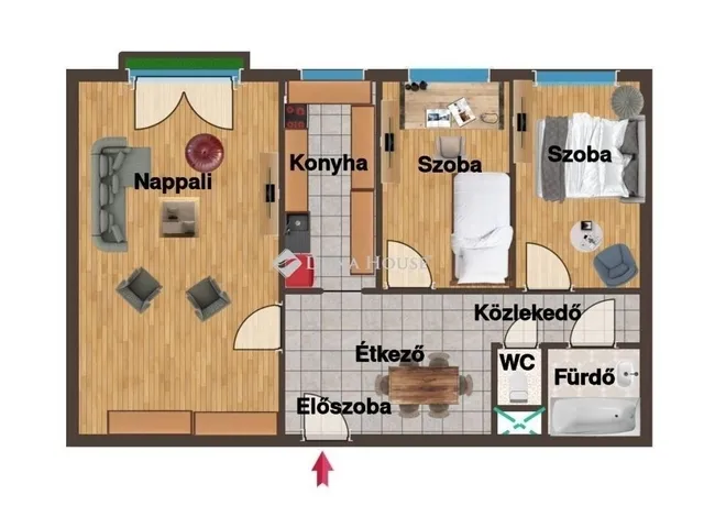 Eladó lakás Budapest III. kerület, Békásmegyer 57 nm