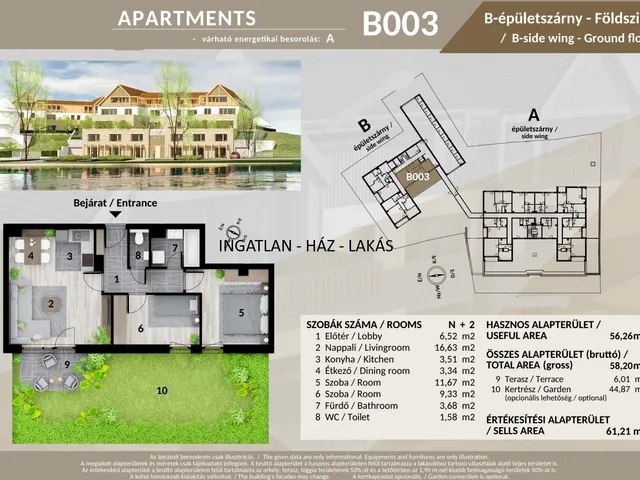 Eladó lakás Veresegyház 61 nm