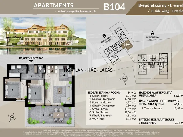 Eladó lakás Veresegyház 72 nm