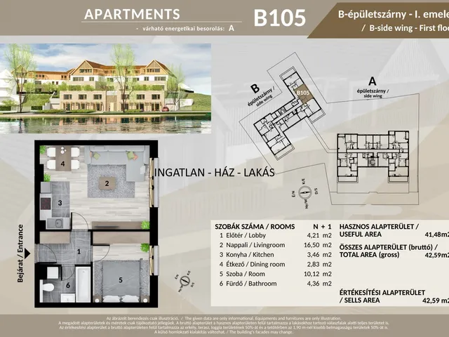 Eladó lakás Veresegyház 43 nm