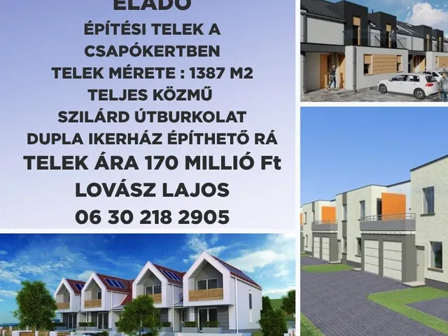 Eladó telek Debrecen 1383 nm