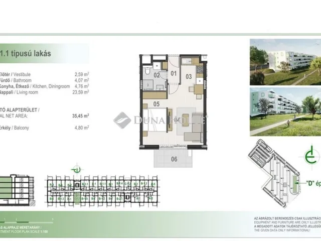 Eladó lakás Debrecen, Homokkert 35 nm