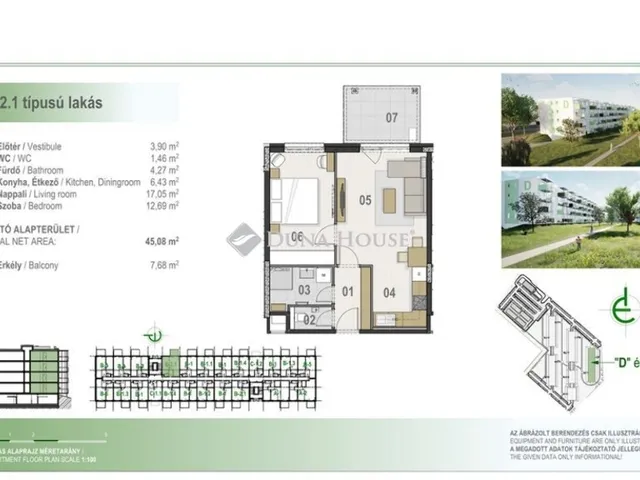 Eladó lakás Debrecen, Homokkert 48 nm